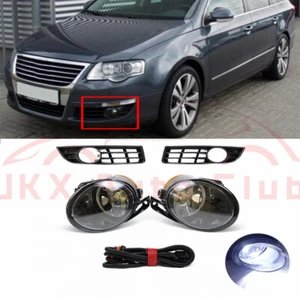 For Volkswagen Passat B6 2006-2011 x 2Pcs LED Driving Lamp Fog Light Cover Wire - Picture 1 of 12