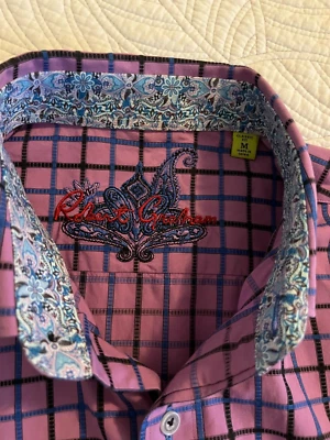 CAMISA SOCIAL ROBERT GRAHAM TAMANHO MÉDIO AJUSTE CLÁSSICO LS - SEM DESGASTE - Imagem 1 de 4