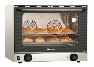 Bartscher Heißluftofen Umluft Backofen aus Edelstahl für vier Gastronorm 1/1GN - Bild 1 von 4
