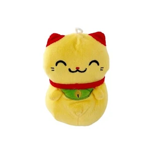 KleptoCats Plush Lucky Cat Yellow Stuffed Toy 8" Polyester Fiber By Good Stuff - Picture 1 of 11