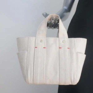 Clare V. Le Petit Box Tote Natural Canvas Small Bag - Picture 1 of 12