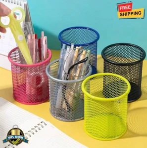 1 pc Black Durable Metal Mesh Pencil Holder Organizer for Office,School Supplies - Picture 1 of 5
