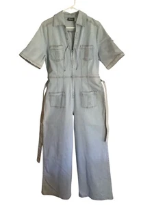 Neu ohne Etikett Metrostyle Damen Jeans Boho weites Bein Overall Gr. 16 Kurzarm Stretch - Bild 1 von 24