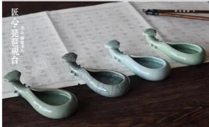 Placa de agua Longquan Celadon Pipa, cerámica molienda la tinta y tonificación - Imagen 1 de 10