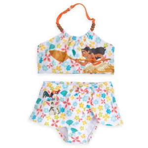 NWT Disney Store Moana Swimsuit 2pc UPF 50+ Girls 4,5/6,7/8,9/10 - Picture 1 of 4