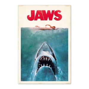 JAWS POSTER PREMIUM 61X61,5cm CON CUELGA POSTER - Foto 1 di 2