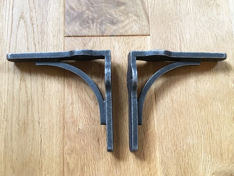 A PAIR OF SOLID IRON INDUSTRIAL ARCHED BRACKETS SHELF BRACKET RETRO CR12 Cover