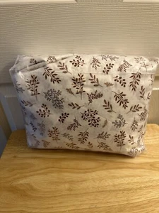 Company Store Brooke Leaf Cotton Percale Floral Queen Sheet Set 4Pc - Picture 1 of 5