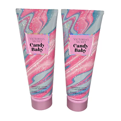 Set Of 2 Victoria Secret Lotion Candy Baby Fragrance Lotion Full Size 8oz New - Image 1 of 4