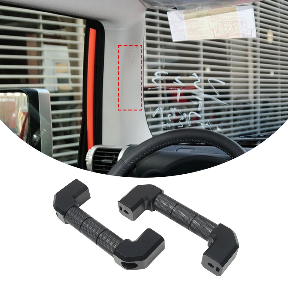 适用于丰田 FJ Cruiser 2007 - 2021 黑色合金汽车 A 支柱抓取手柄替换件 — 第 1/4 张图片