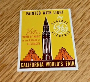 Sello póster de House of Magic 1939 de la Feria Mundial de California (General Electric) - Imagen 1 de 2