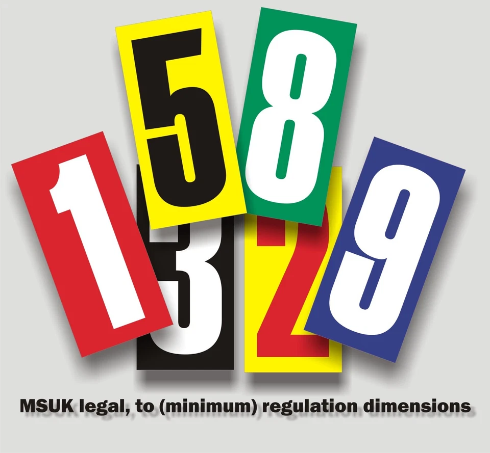Durable laminated MSUK size Kart Race Numbers. Karting Racing. - Image 1 of 1