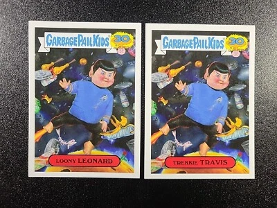 Star Trek Spock Leonard Nimoy Spoof Garbage Pail Kids 2 Card Set Trekkie - Image 1 of 2