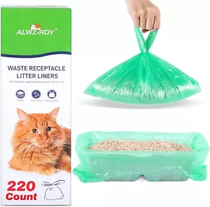 220PCS Litter Box Liner Bags Compatible with 1 Count (Pack of 220), Green - Picture 1 of 1