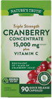 Natures Truth Triple Strength CRANBERRY Concentrate W/ Vitamin C-90 Caps Ex 1/23