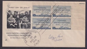 Alger Hiss, American Official accused of spying for the Soviet Union, signed FDC - Picture 1 of 2
