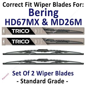 Wiper Blades 2-Pack Standard - fit 2000 Bering HD67MX & MD26M - 30221x2