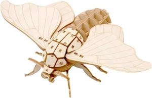 Tsukurundesu®, Wooden puzzle, 3D, Insect, (Silkworm moth), Realistic - Picture 1 of 8