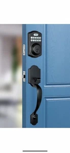 Guarder Keyless Entry Door Lock with Handleset Front Door Lock  Black - Picture 1 of 8