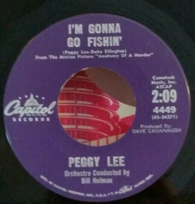 Peggy Lee I'M GONNA GO FISHIN' (ROCK N ROLL 45) #4449 PLAYS VG++ NO NOISE Foto 1 de 4