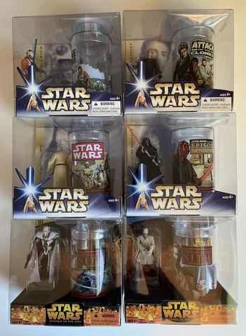 Star Wars Cup & Figure Sets, You CHOOSE - Obi Wan, Darth Maul, General Grievous Cover