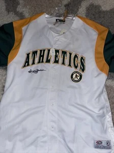 SIGNED COA Oakland A’s Reggie Jackson Jersey No Back - Picture 1 of 4