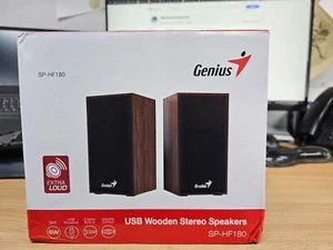 Genius SP-HF180 Stereo Speakers - Black - Clearance - Afbeelding 1 van 2