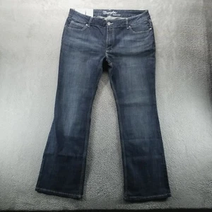 Wrangler Jeans Womens 19 Blue Bootcut Mid Rise Dark Wash Stretch Western Denim - Picture 1 of 11