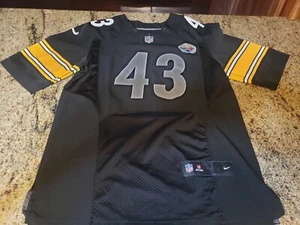 NIKE On Field Troy Polamalu #43 Pittsburgh Steelers NFL Jersey - Size 40 - Picture 1 of 12