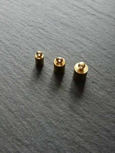 Tapas de extremo dorado de latón crudo macizo para collares de cordón de 4 mm 5 mm o 6 mm extremos de cordón dorados - Imagen 1 de 21