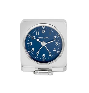 Bulova Travel Hack Alarm Clock B1882 | Vintage-Inspired Flip Cover Design wit... - Picture 1 of 5