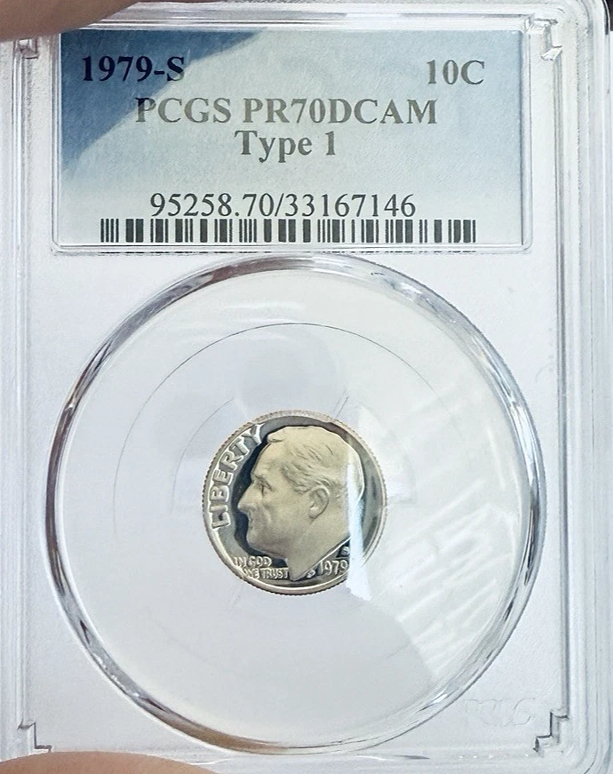 1979-S PERFECT PROOF Roosevelt  US 10c ~ PCGS PR70 DCAM ~ Nice! - Image 1 of 4