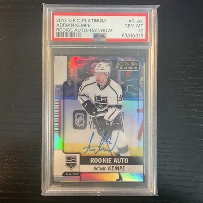2017 O Pee Chee Platinum Adrian Kempe Auto Rainbow PSA 10 Gem Mint #R-AK Rookie - Image 1 of 2