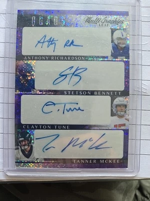 2023 Leaf Multi Graphics Tanner McKee Stetson Bennett Tune Richardson 6/6 Quads - Image 1 of 4