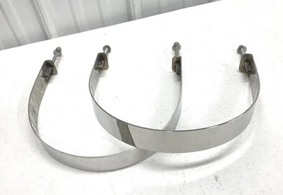 Mirror Stainless Steel 9.50" x 1.625" AIR TANK STRAPS Peterbilt 378 379 386 389 - Image 1 of 4