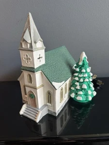 VTG Dept. 56 The Original Snow Village All Saints Church & Light Christmas 1986 - Picture 1 of 6