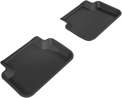 All Weather Floor Mat Set For 09-16 Audi A4 S4 Black Rear Kagu - Image 1 of 4