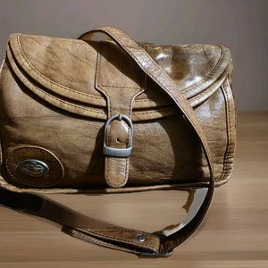 Vintage Paolo Piccolo Umhängetasche echt Leder hellbraun 70er Jahre - Bild 1 von 16