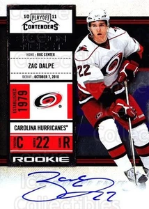 2010-11 Playoff Contenders #125 Zac Dalpe - Picture 1 of 1