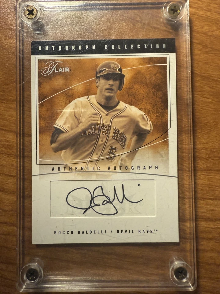 Rocco Baldelli 2004 Fleer Flair Autograph Auto Serial #/100 - Image 1 of 2