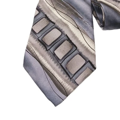 Corbata de Seda J. Garcia Hombre 65” Gris Abstracto Artístico Años 70 Grateful Dead Ancha Nueva Foto 1 de 3