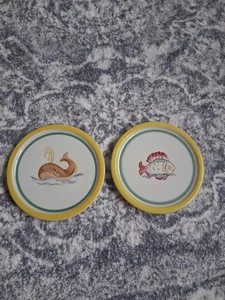 Two Arabia handpainted mini wall plates Finland 4.5" Sailor Series - Picture 1 of 14