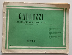 spartito musicale GALLUZZI RICREAZIONI PIANISTICHE PIANOFORTE II SERIE RICORDI - Picture 1 of 1