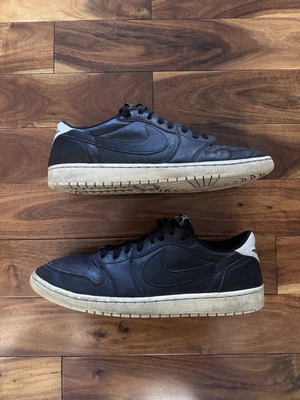 Nike Air Jordan 1 Retro OG Low Cyber Monday 705329-010 Negro Blanco Brillo Talla 13 Foto 1 de 4