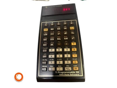 1977 Calculator Texas Instruments TI-Programmable 59 Red LEDs Collectors USA - Image 1 of 4