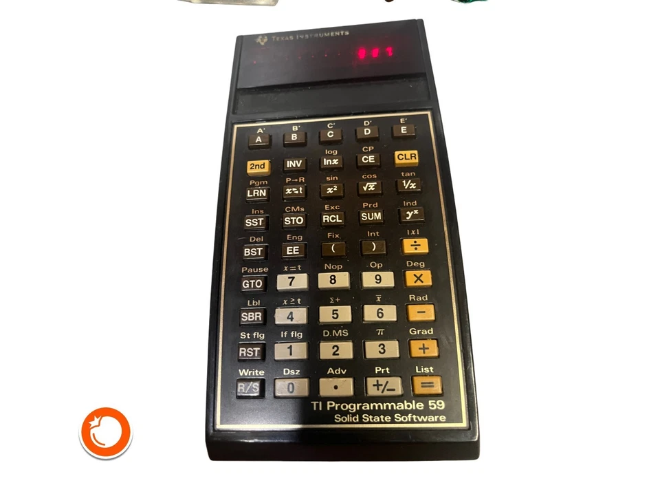 1977er Taschenrechner Texas Instruments TI-Programmable 59 rote LEDs Sammler USA - Bild 1 von 4