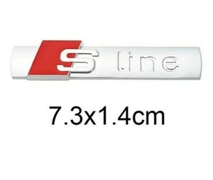 Audi S Line A3 A4 A5 A6 Insignia Emblem Side Fender Wing Chrome - Picture 1 of 1