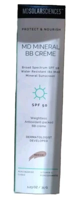 MD Solar Sciences MD Mineral BB Creme / SPF 50 / MEDIUM / EXP 04/24 / NEW in BOX Foto 1 de 4