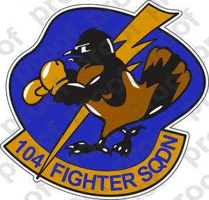 STICKER USAF 104TH FIGHTER SQUADRON A - Bild 1 von 2