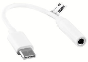 mumbi USB C OTG Adapter Kabel Audio Stecker auf Klinke Buchse Audiokabel weiß